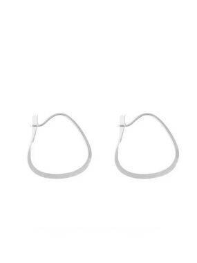 Melissa Joy Manning 7/8” Sterling silver Triangle Hammered Hoops